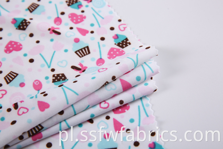 Cute Ice Cream Pattern Fabric